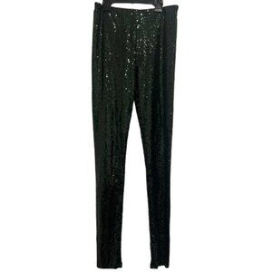 Gianni Bini Green Sequin Leggings Women’s Size M